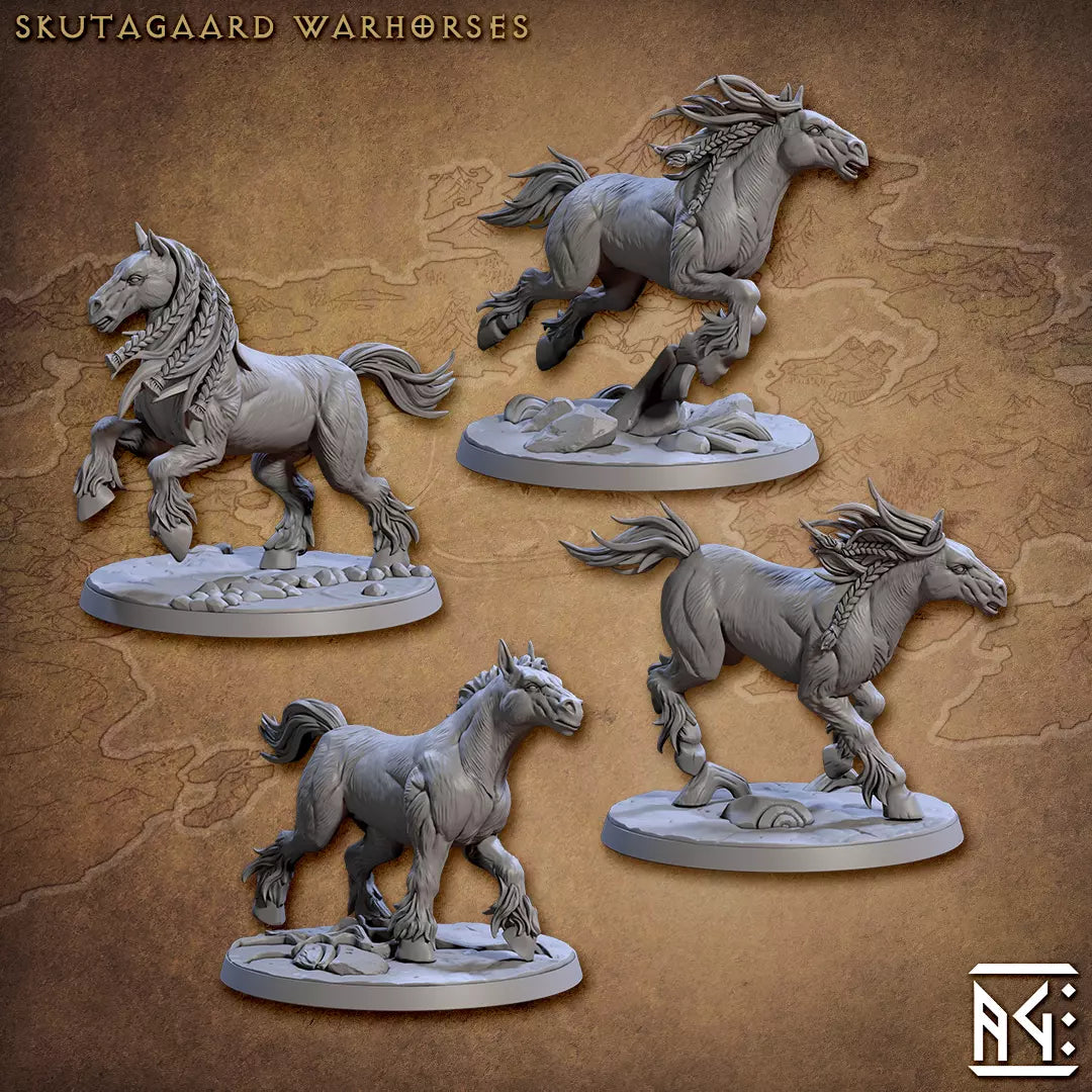 Skutagaard Warhorse Miniatures | Skutagaard Northmen Saga | Fantasy D&D Miniature | Artisan Guild