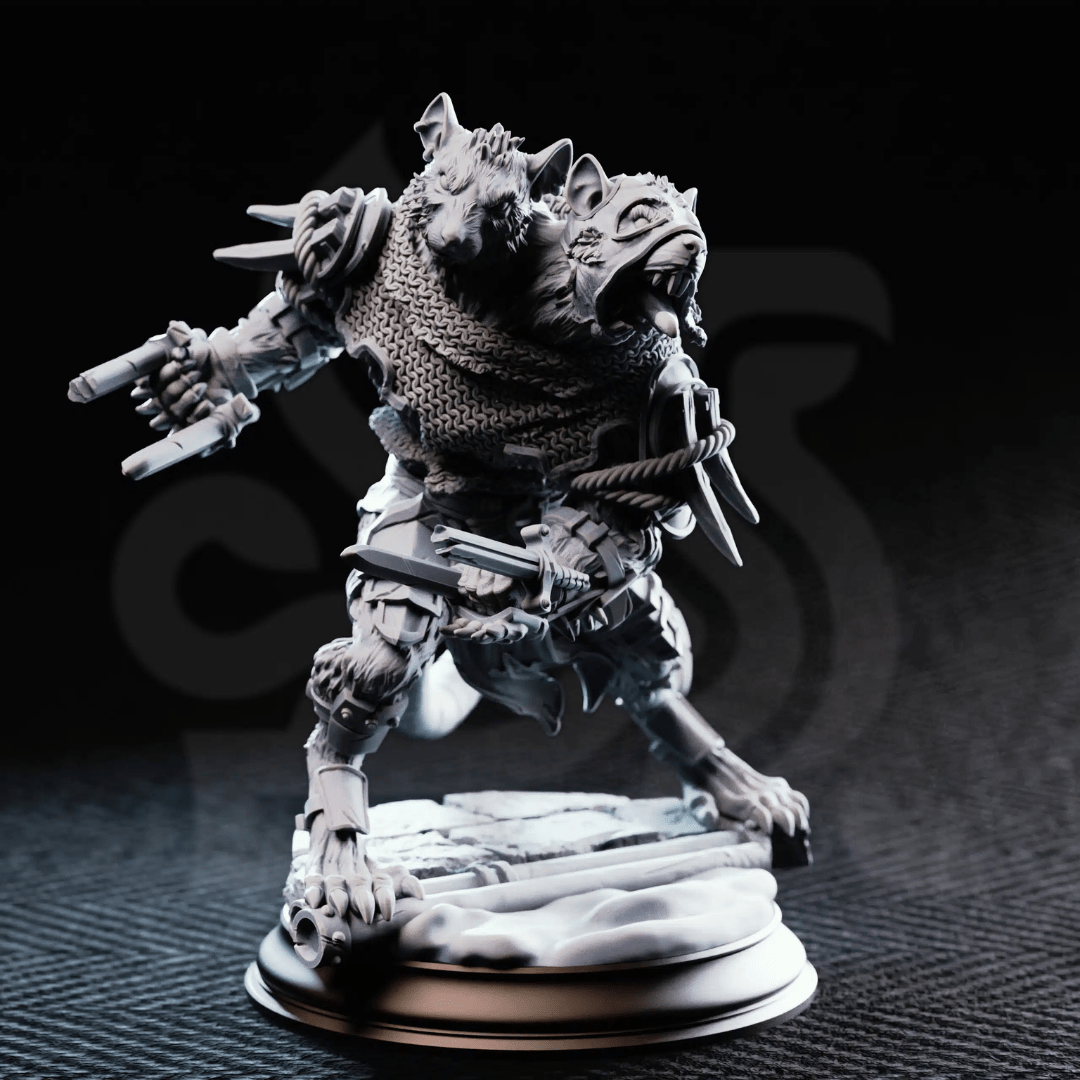 Scabbers Ratfolk Warriors - 3D Printed Monster Miniatures
