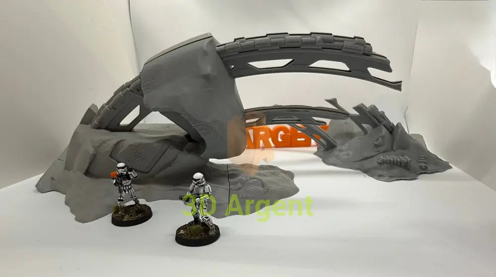 Scattered Wreckage Terrain Set – 2 sets | 28mm–32mm Sci-Fi Legion Miniature Scenery