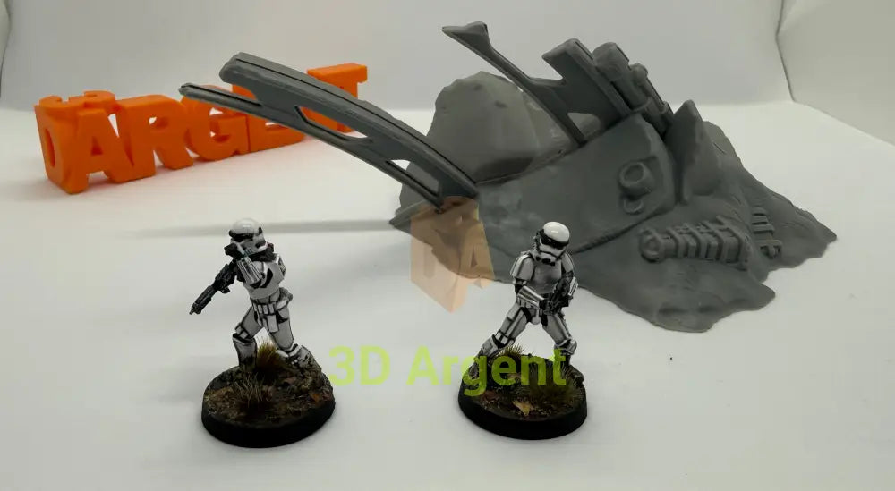 Scattered Wreckage Terrain Set – 2 sets | 28mm–32mm Sci-Fi Legion Miniature Scenery