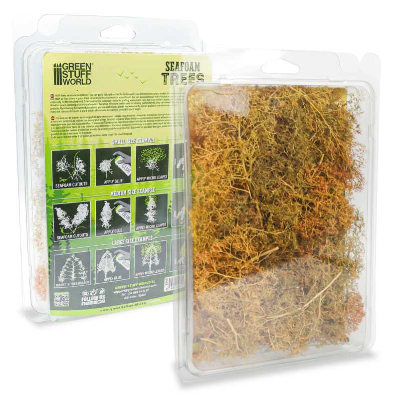 Green Stuff World: Scale Model Seafoam Diorama Trees (mix)