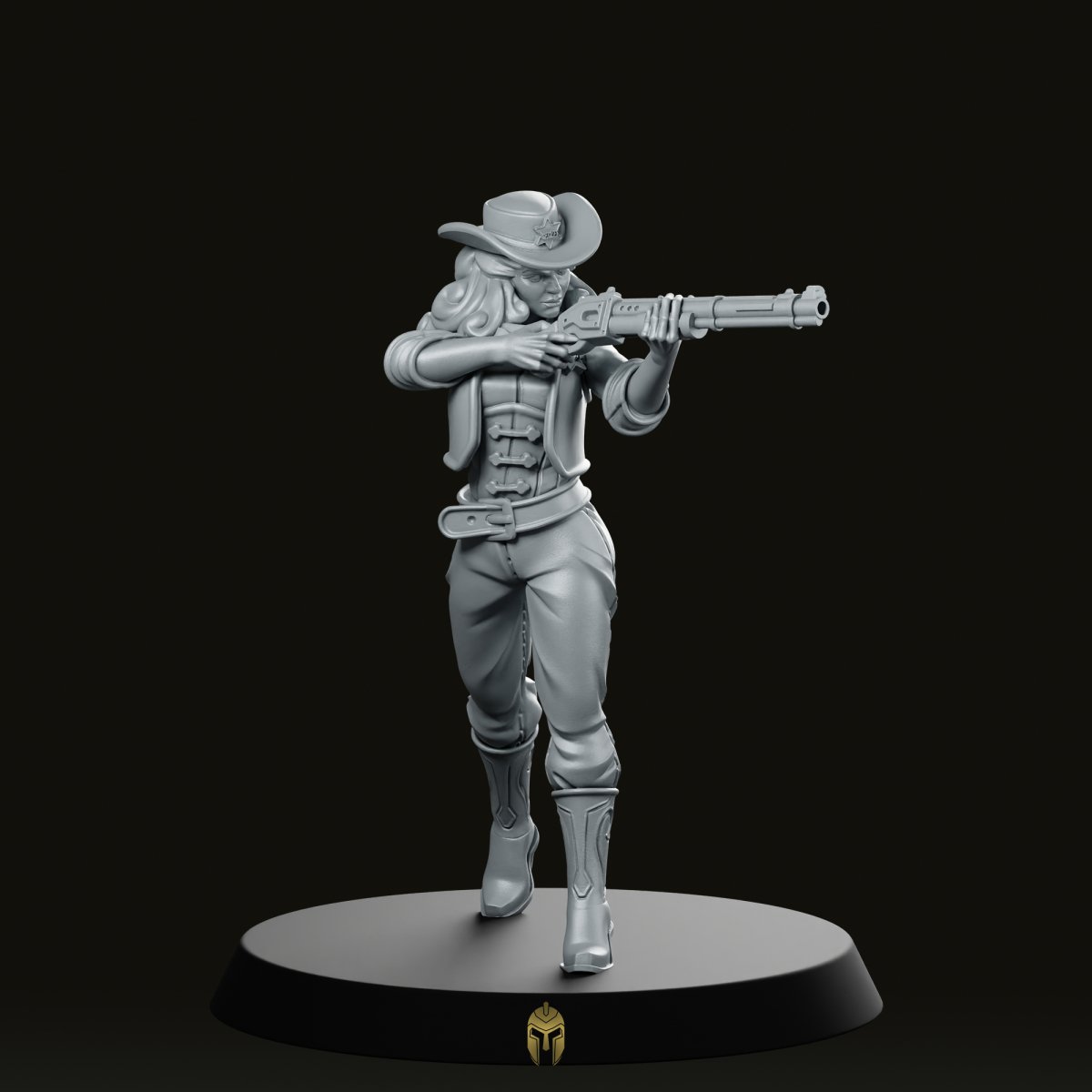 Sheriff Vienna B Cowgirl on Foot Miniature