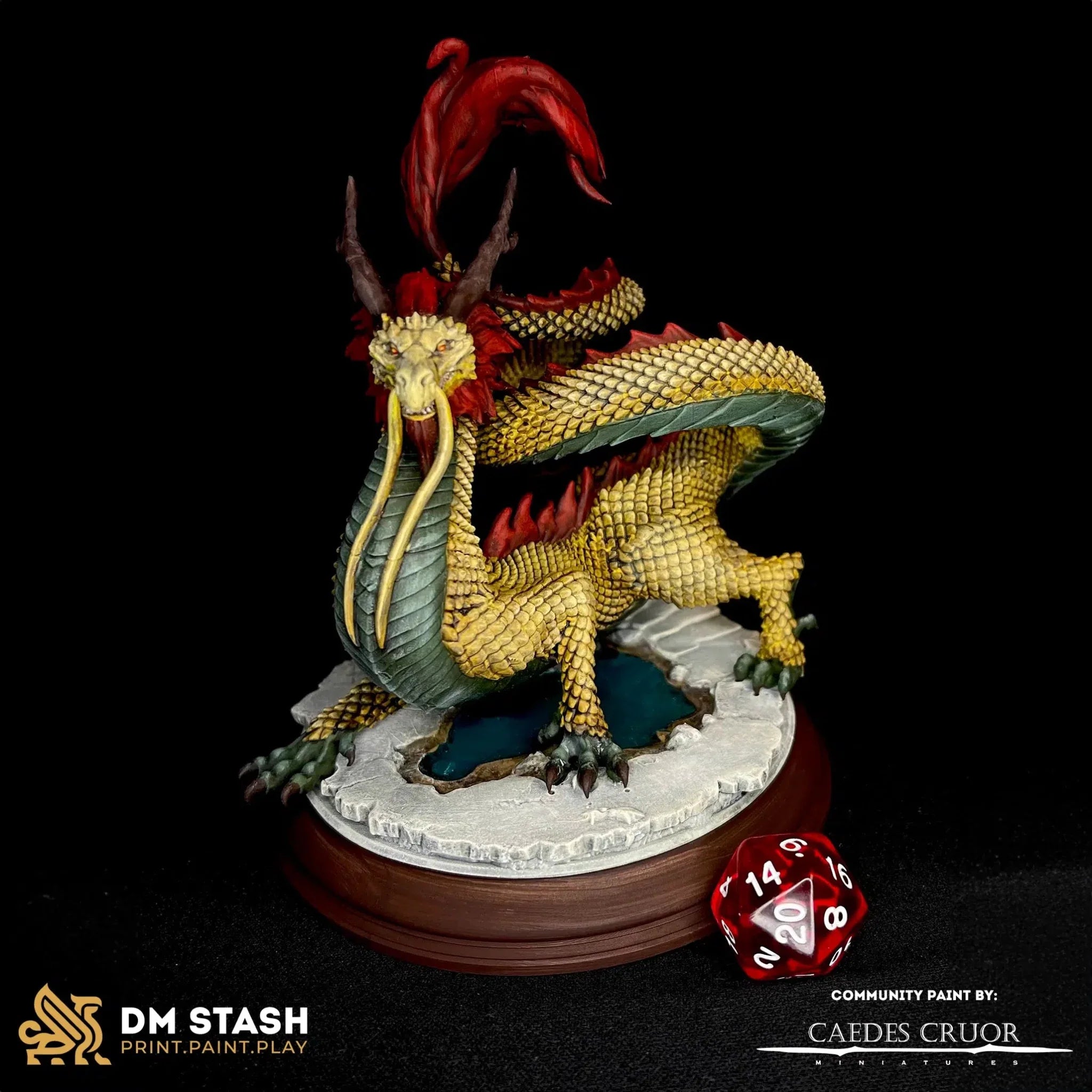 Shinkoryu – Eastern Crimson Dragon - 3D Monster Miniature