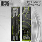 Green Stuff World: Kolinsky Sable Silver Series (S) Paintbrush Set - 4pc