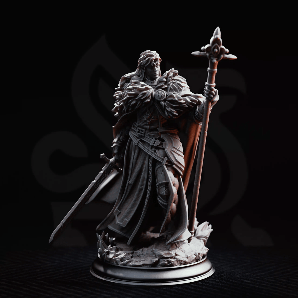 Silvia the Tearless War Priestess - 3D Printed Cleric Miniature