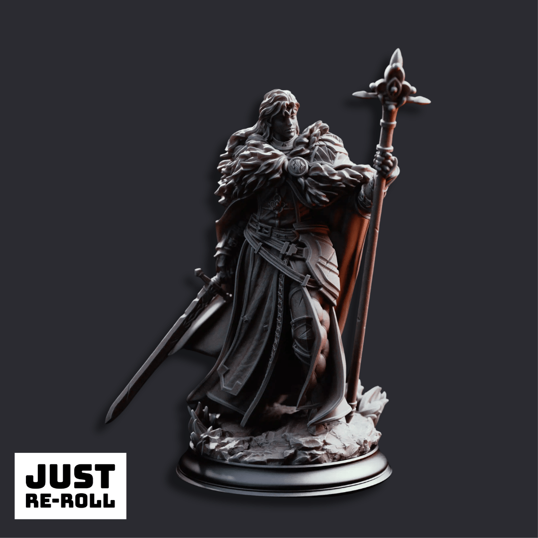 Silvia the Tearless War Priestess - 3D Printed Cleric Miniature