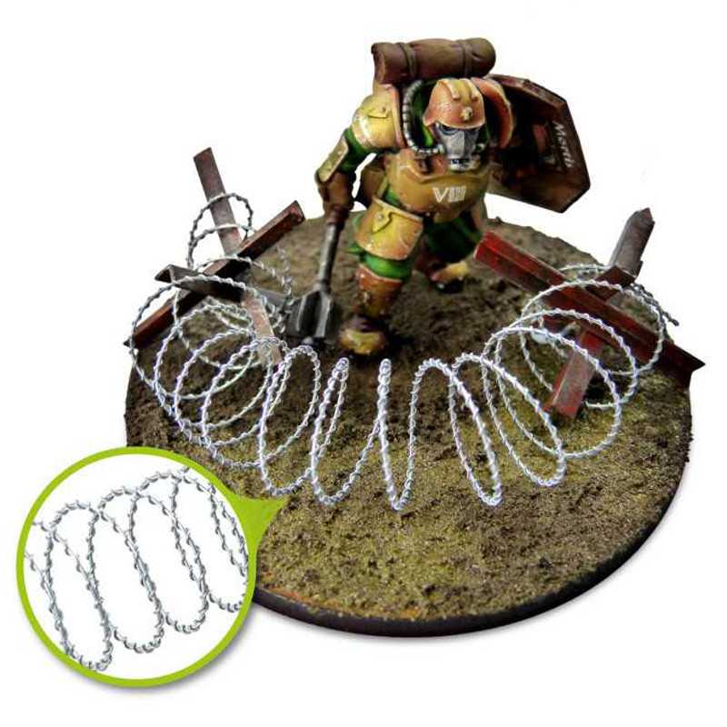 Green Stuff World: 3d Printed Resin Bits Scenery - Simulated Barbed Wire - 1:32-1:35 (5m)