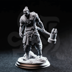 Sindan the Southern Hammer - 3D Printed Barbarian Character Miniature