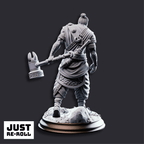 Sindan the Southern Hammer - 3D Printed Barbarian Character Miniature