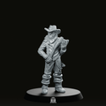Skeleton Cowboy Zombie Miniature