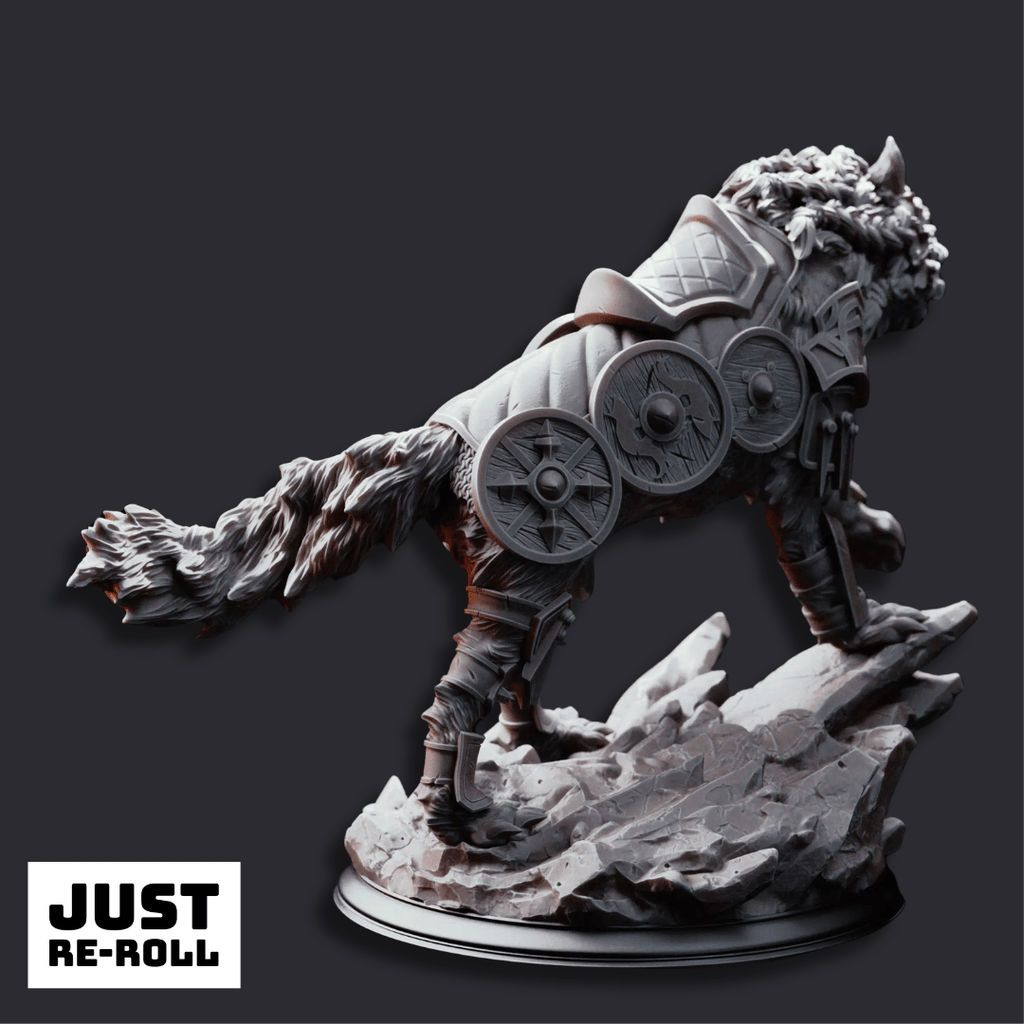 Skjolnir & Haarn The Wolf Knight - 3D Printed Monster Miniature