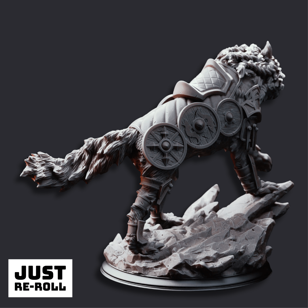 Skjolnir & Haarn The Wolf Knight - 3D Printed Monster Miniature