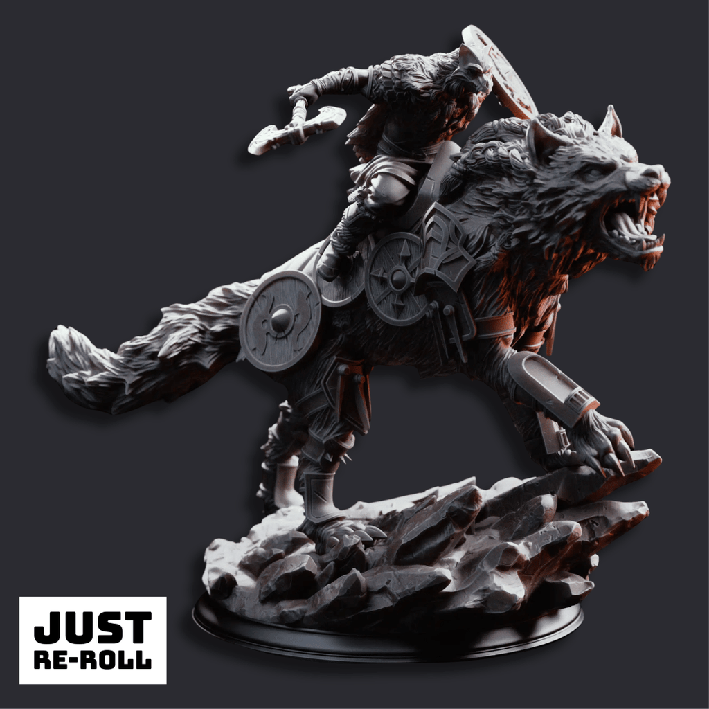 Skjolnir & Haarn The Wolf Knight - 3D Printed Monster Miniature