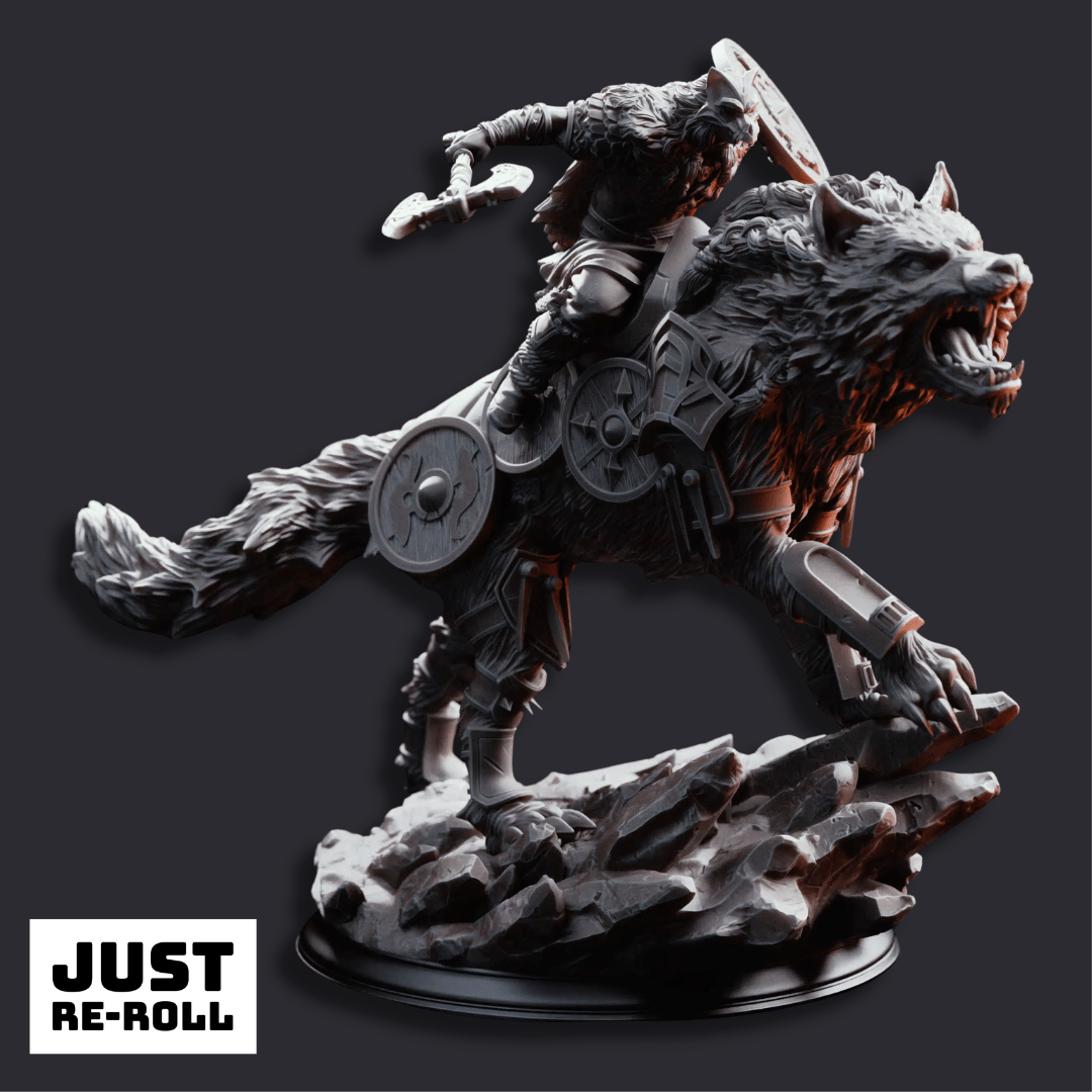 Skjolnir & Haarn The Wolf Knight - 3D Printed Monster Miniature