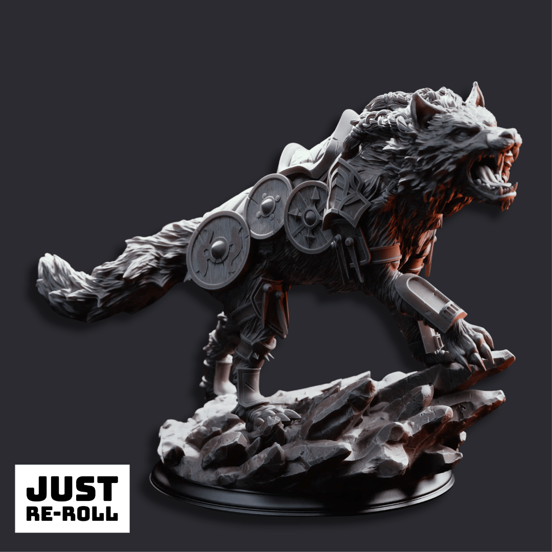 Skjolnir & Haarn The Wolf Knight - 3D Printed Monster Miniature