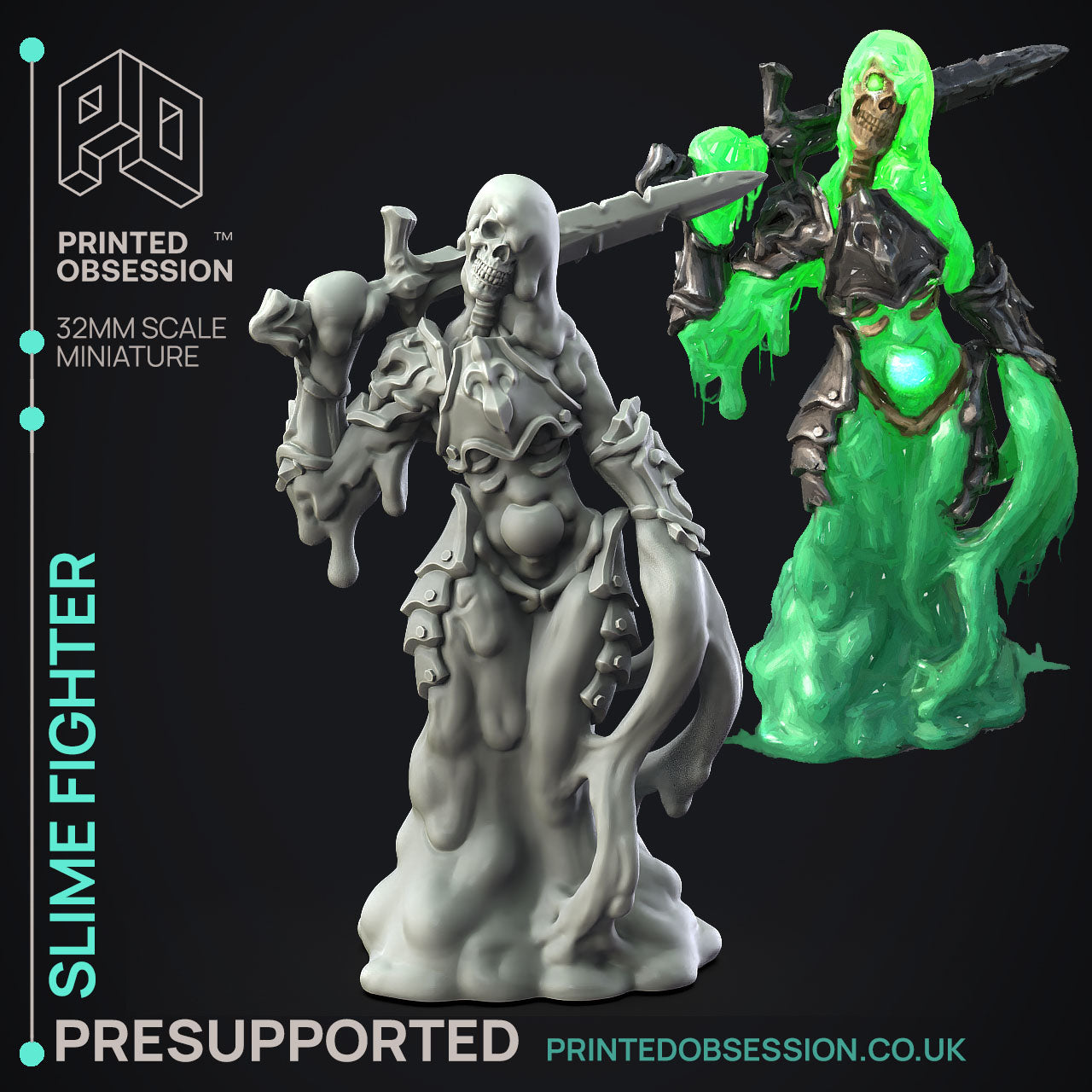 Slime Queen Rises Miniatures | Fantasy Miniature | Printed Obsession