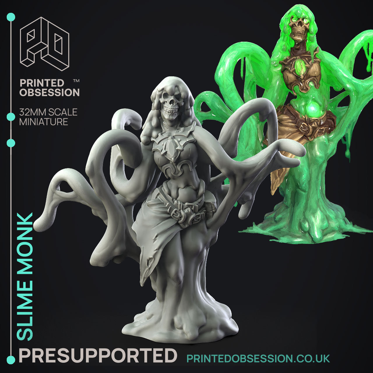 Slime Queen Rises Miniatures | Fantasy Miniature | Printed Obsession