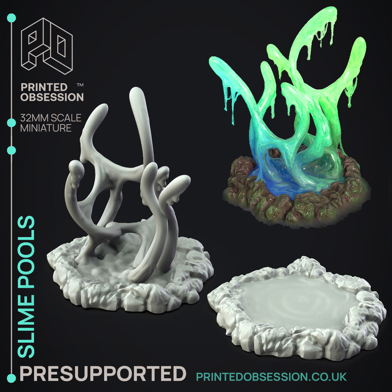 Slime Queen Rises Miniatures | Fantasy Miniature | Printed Obsession
