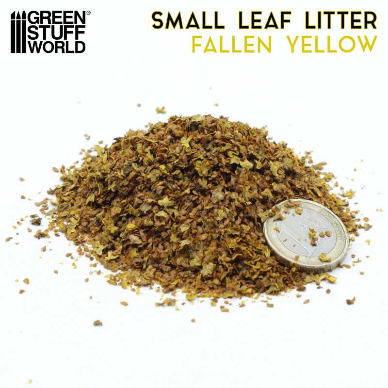 Green Stuff World Small Leaf Litter - Fallen Yellow