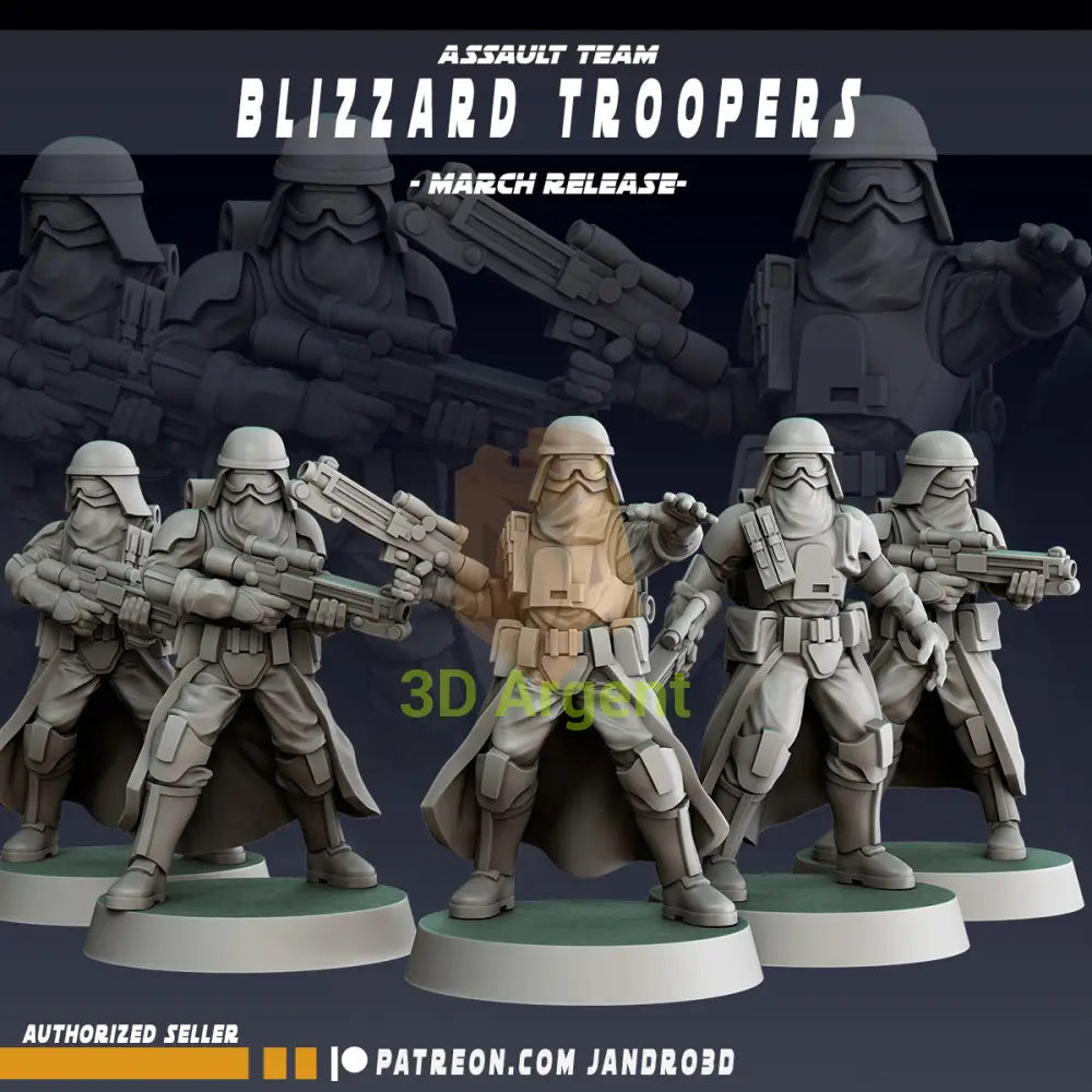 SnowTroopers Blizzard Squad 6x minis Star Wars Legion compatible 3D Printed Resin Miniatures
