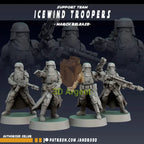 SnowTroopers Squad & Support Star Wars Legion compatible 3D Printed Resin Miniatures