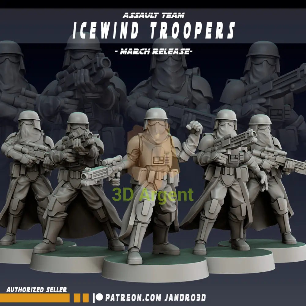 SnowTroopers Squad & Support Star Wars Legion compatible 3D Printed Resin Miniatures