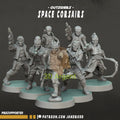 Space Pirates Corsairs 7 figures - Star Wars Legion compatible 3D Printed Resin Miniatures