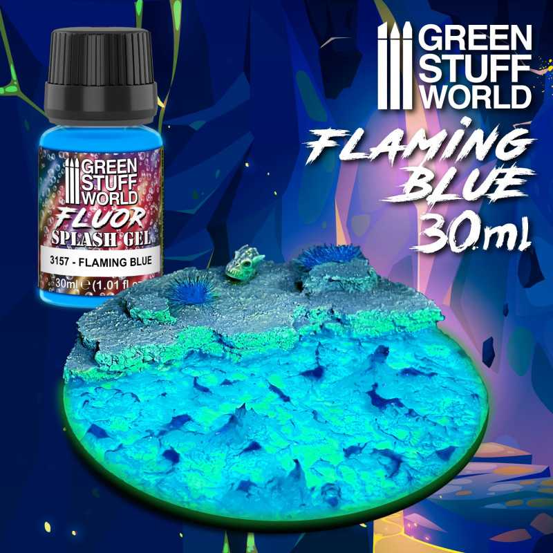 Green Stuff World Fluor Splash Gel - Flaming Blue