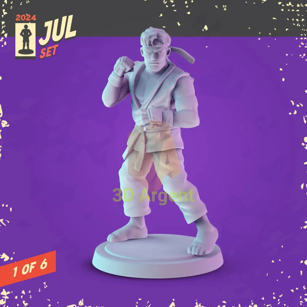 Street Fighter Miniatures – Ryu Chun-Li Guile Sagat Zangief Balrog 32 mm Resin Figures