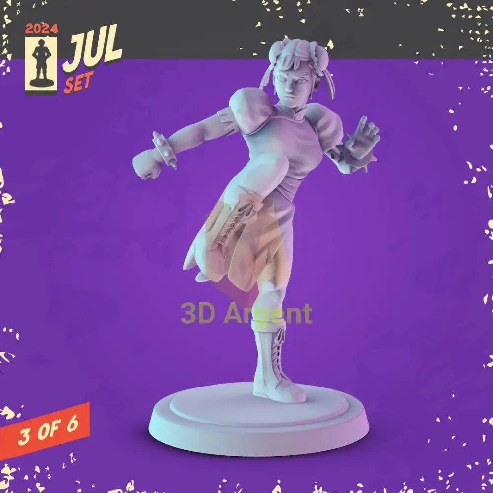 Street Fighter Miniatures – Ryu Chun-Li Guile Sagat Zangief Balrog 32 mm Resin Figures