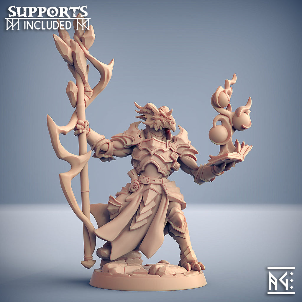 Battlemage Scramax | The Dragonguard | Fantasy D&D Miniature | Artisan Guild