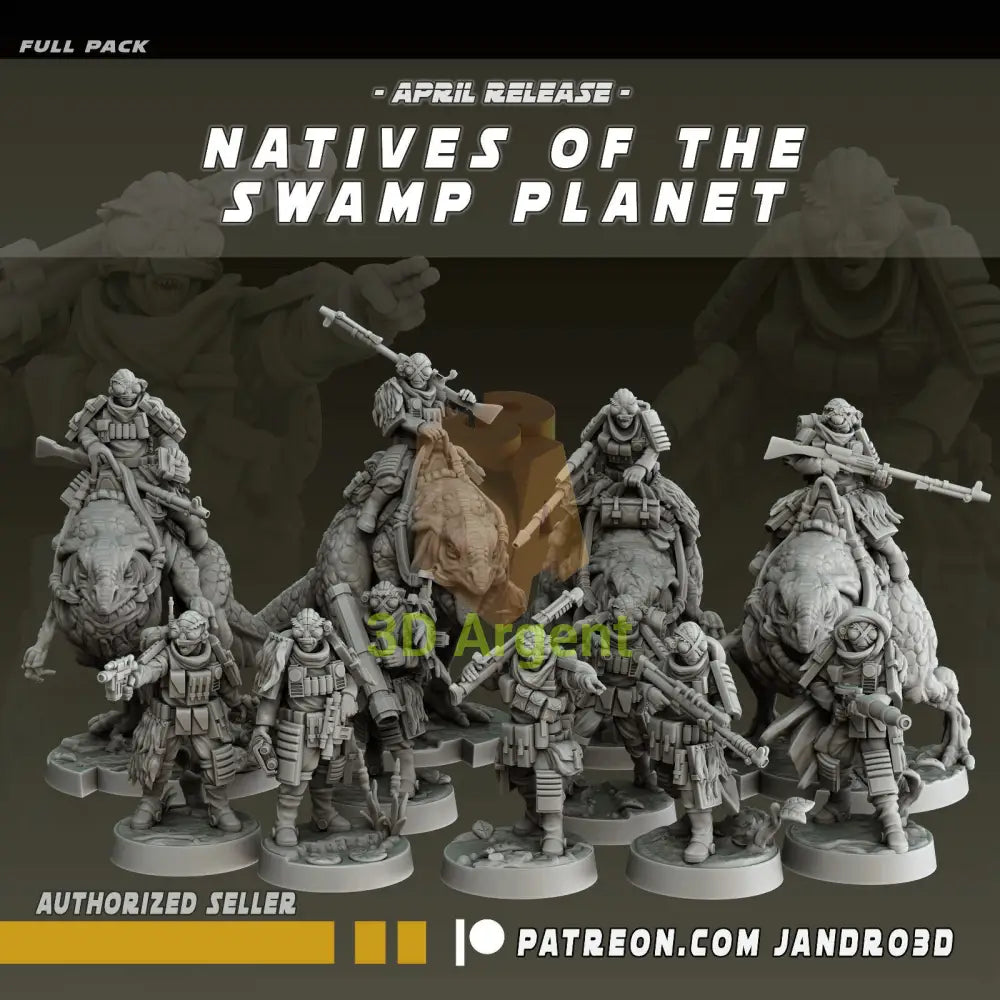 Swamp Raiders and Riders Star Wars Legion compatible 3D Printed Resin Miniatures