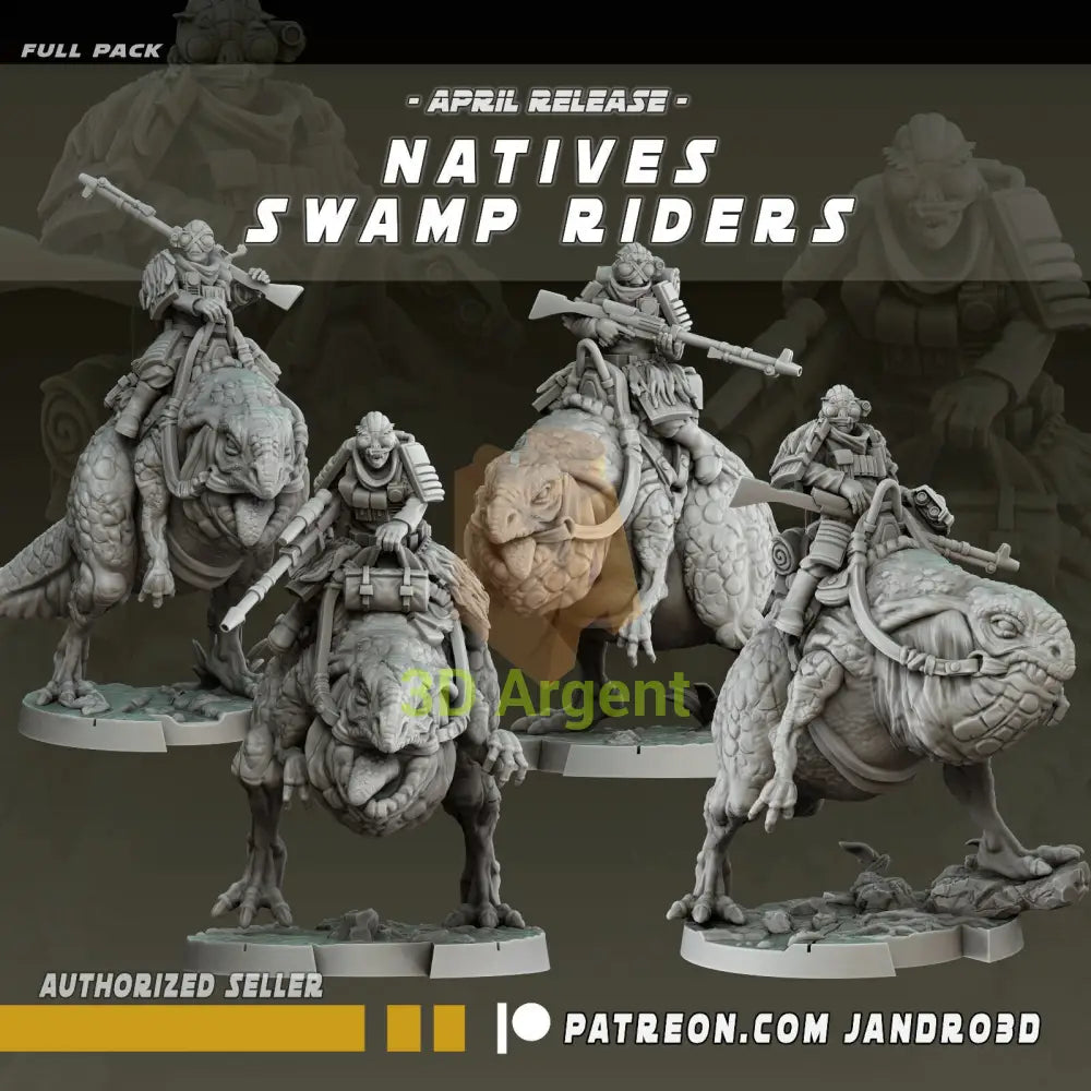 Swamp Raiders and Riders Star Wars Legion compatible 3D Printed Resin Miniatures