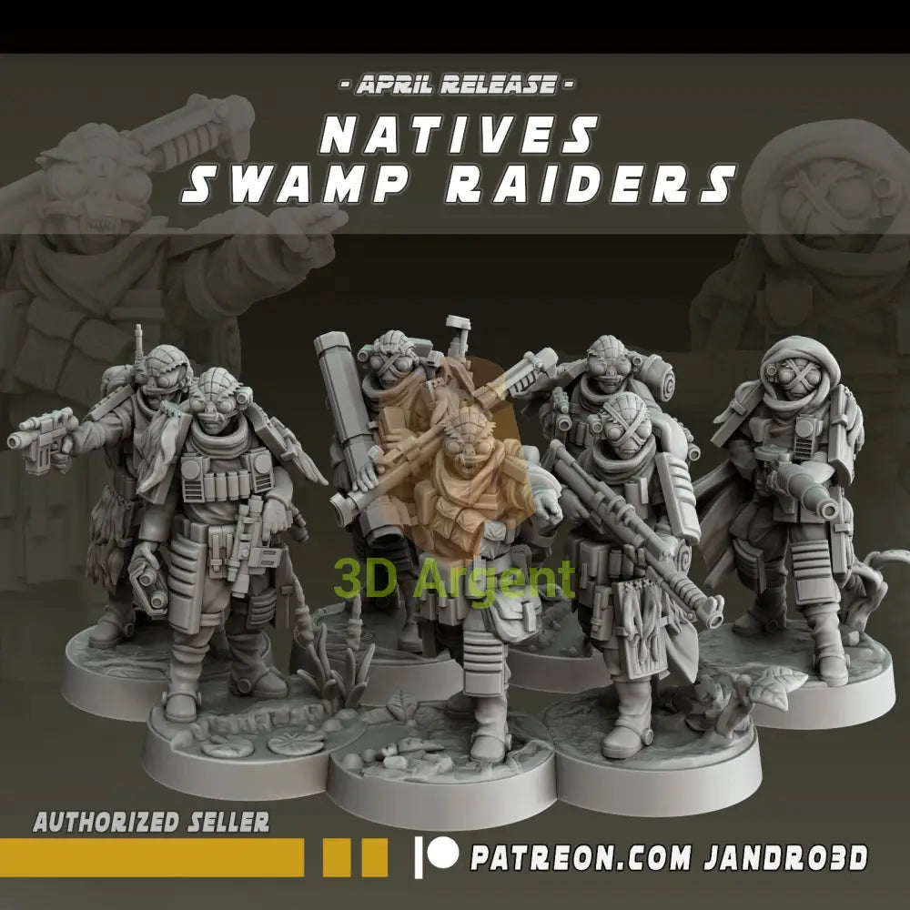 Swamp Raiders and Riders Star Wars Legion compatible 3D Printed Resin Miniatures