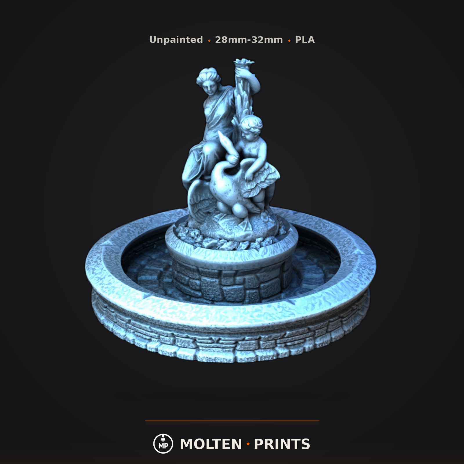 Swan Fountain - 28mm DND/Wargame/RPG Terrain