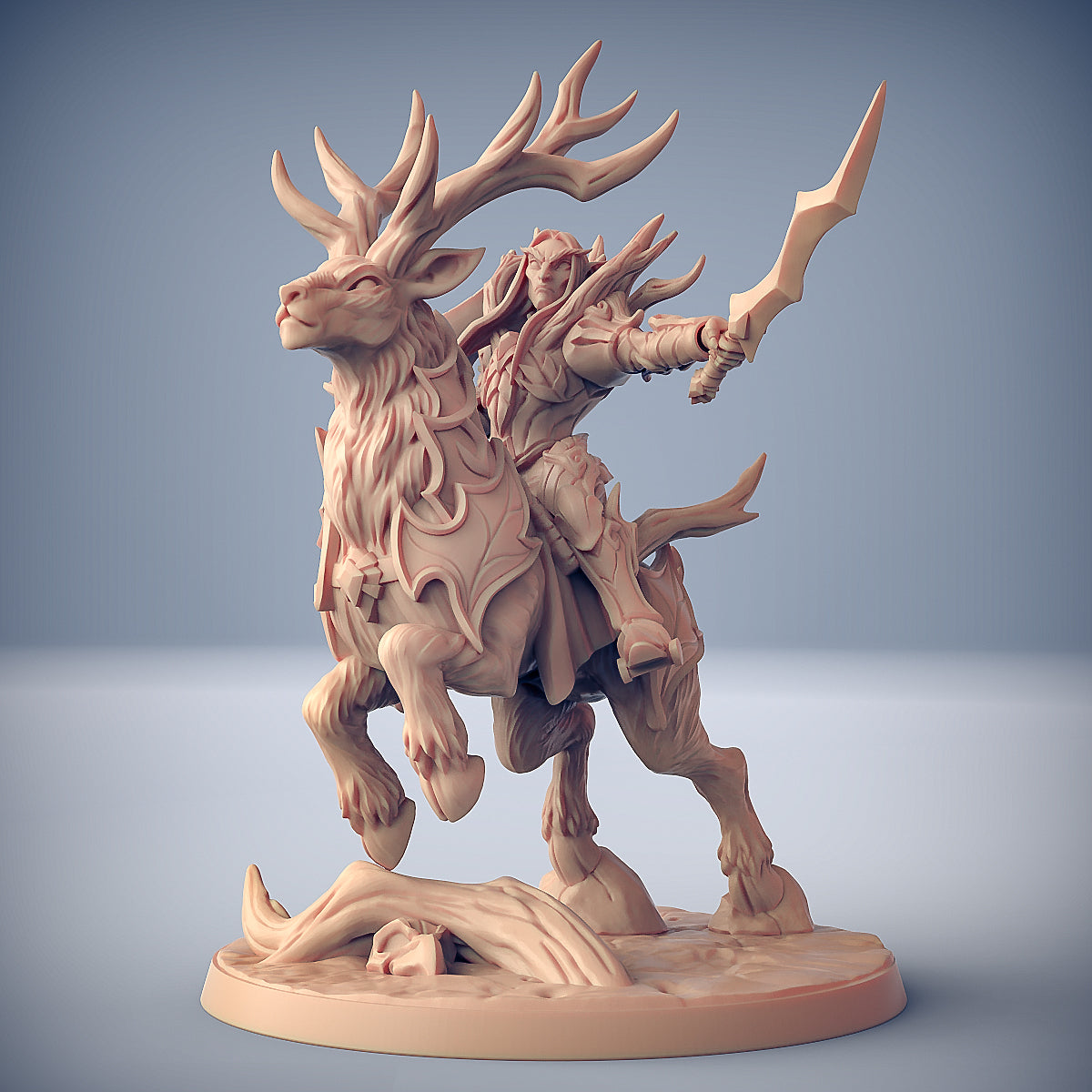 Sylvan Stag Rider Miniatures | Sylvan Knights | Fantasy D&D Miniature | Artisan Guild