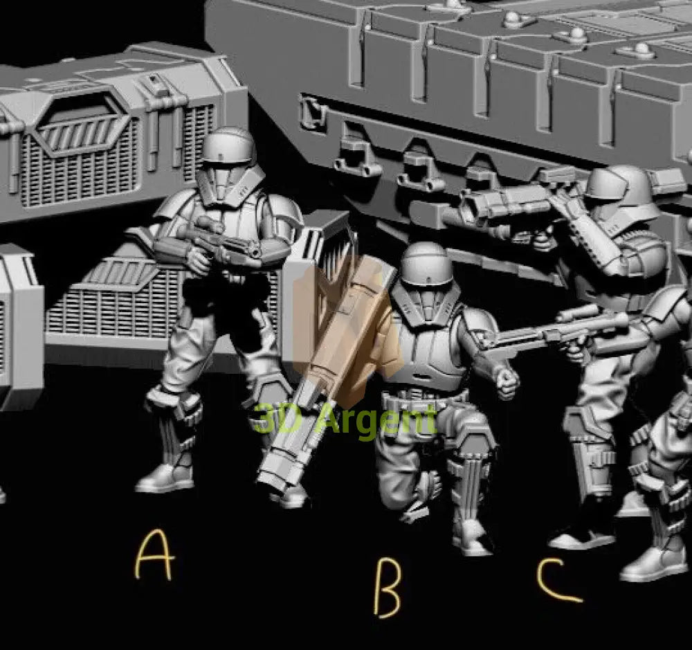 Tank Trooper Modular- Star Wars Legion 3D Printed Resin BlueWolf Miniatures