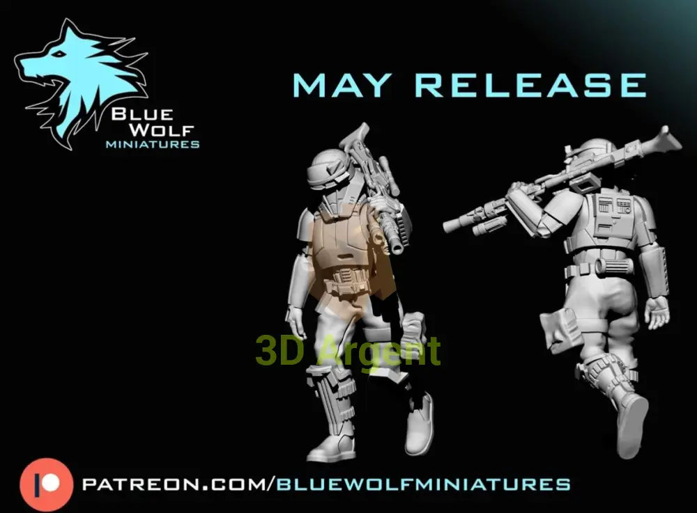 Tank Trooper Veteran - Star Wars Legion 3D Printed Resin BlueWolf Miniatures