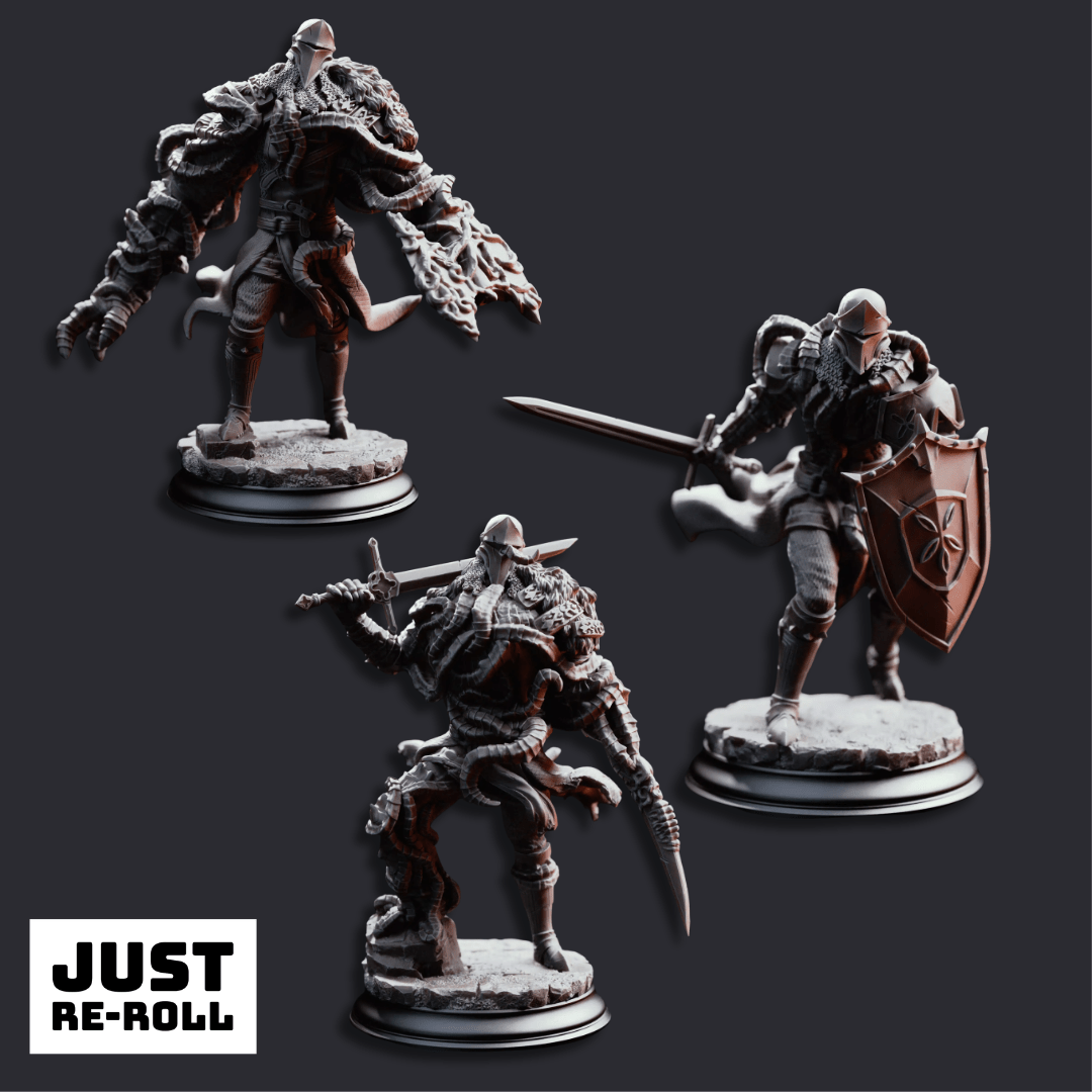 The Blight’s Warriors Blighted Knights - 3D Printed Monster Miniature