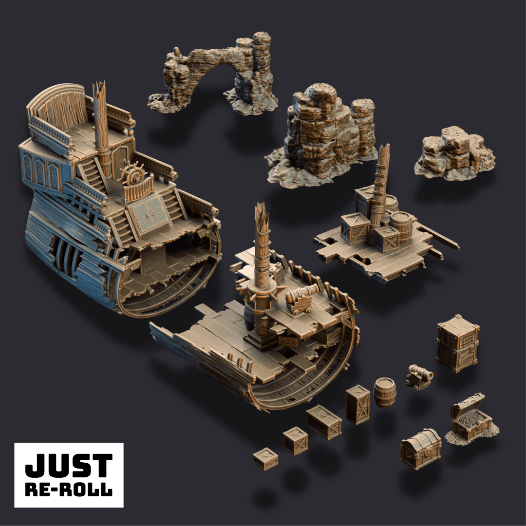 The Damned Galleon - 3D Printed Shipwreck Terrain