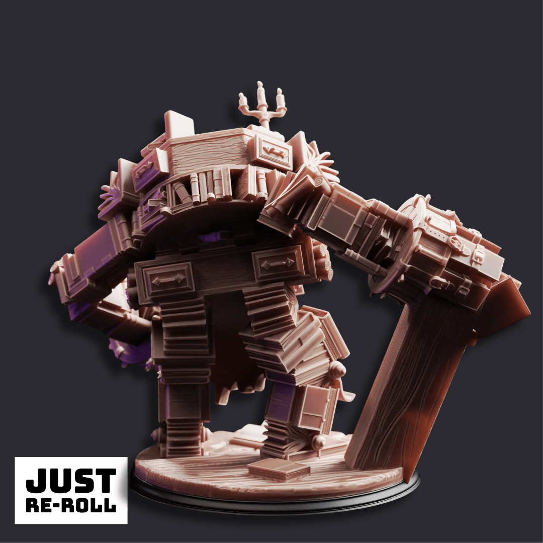 The Forbidden Section Library Golem - 3D Printed Monster Miniature