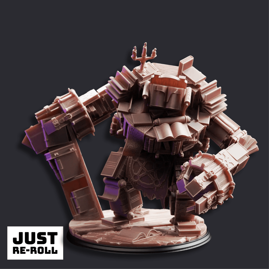 The Forbidden Section Library Golem - 3D Printed Monster Miniature