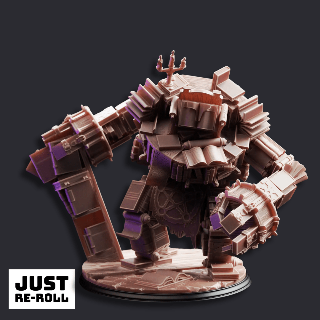 The Forbidden Section Library Golem - 3D Printed Monster Miniature
