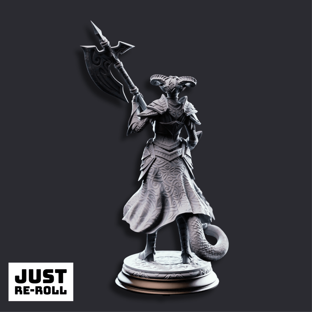 The Matriarch Tiefling Noblewoman - 3D Printed Fighter Character Miniature