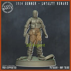 The Scorched Man Nuke world - tabletop wasteland Post-Apocalyptic sci-fi Miniature 3d printed resin