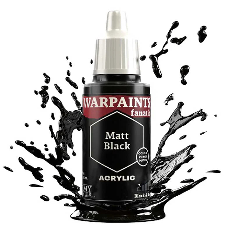 Army Painter Warpaints Fanatic: Matt Black 18ml