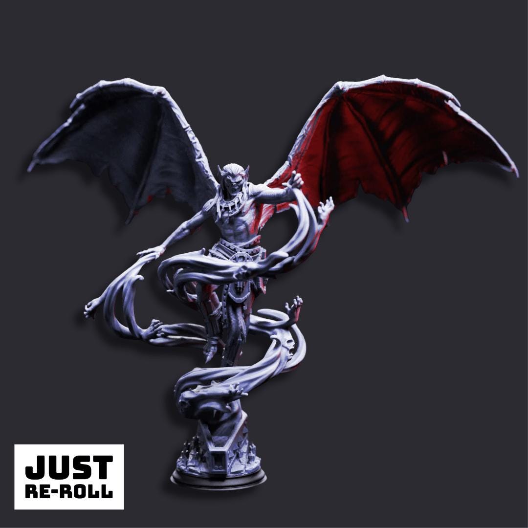 Theldranax the Ancient Elder Vampire - 3D Printed Monster Miniature