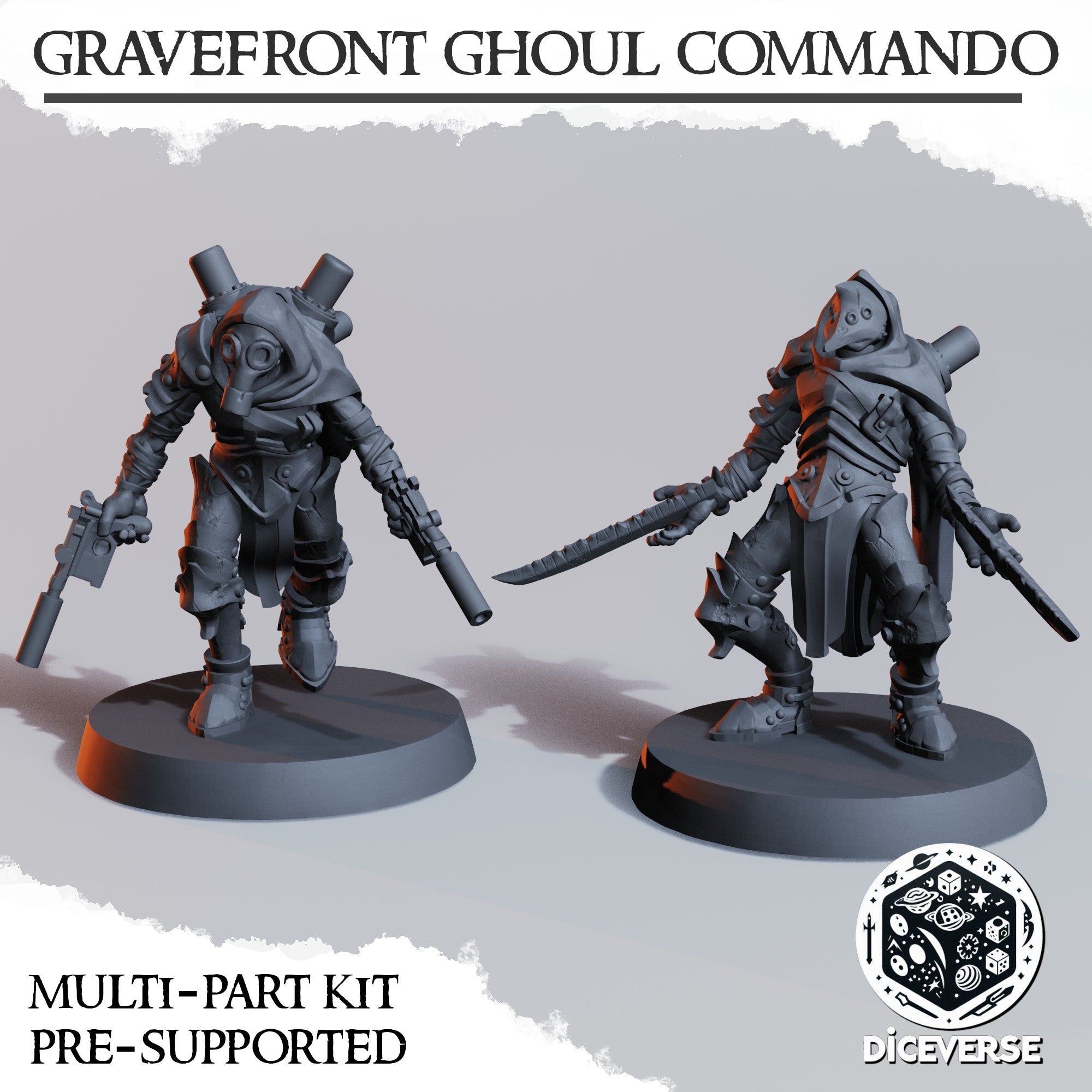 Gravefront Ghoul Commando Miniatures | Trench Grimdark | Diceverse