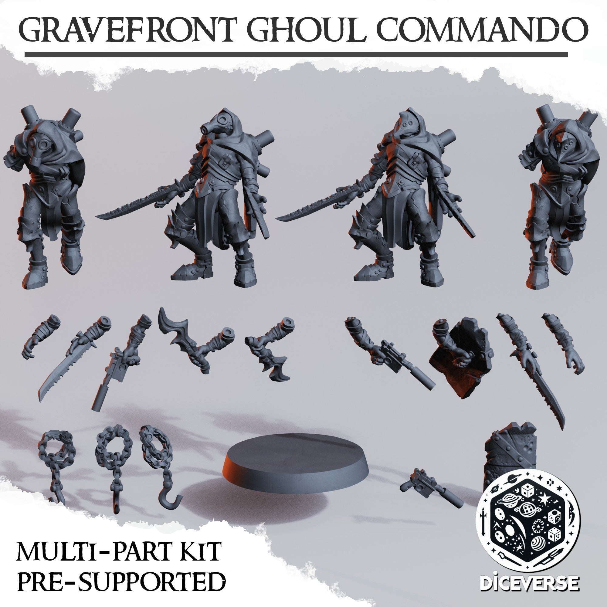 Gravefront Ghoul Commando Miniatures | Trench Grimdark | Diceverse