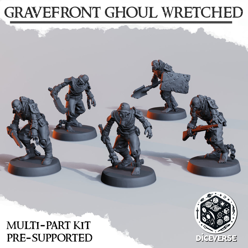 Gravefront Ghoul Wretched Miniatures | Trench Grimdark | Diceverse